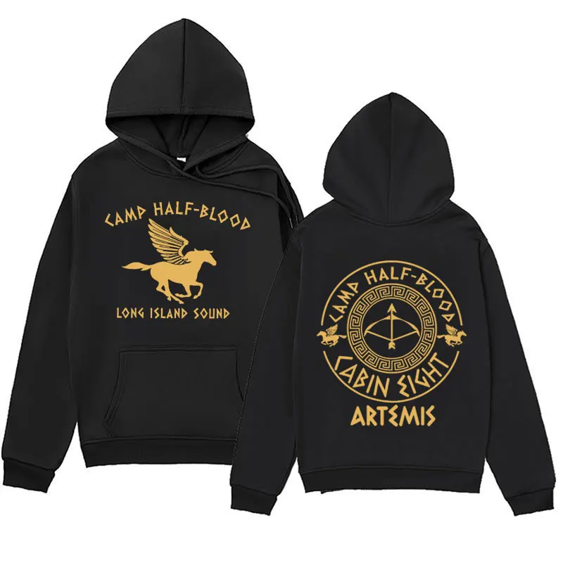 

Percy Jackson Double Sided Graphic Hoodies Camp Half Blood, Heroes of Olympus Hoodie Men Clothing Vintage Gothic Sweatshirt Tops