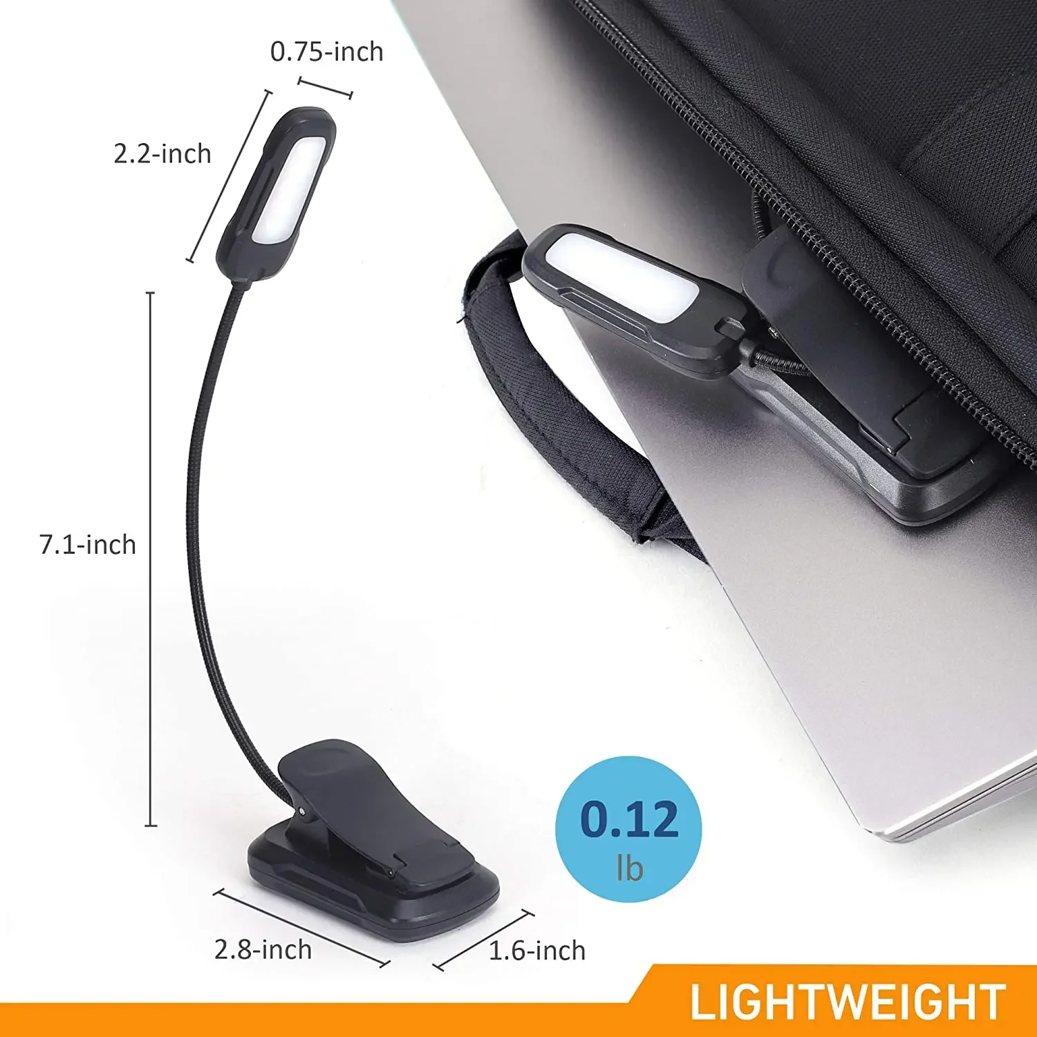 Rechargeable LED Desk Lamp Portable Eye Protection Flexible Clip-On Table Lamp 3 Colors 3-Level Brightness Study Reading Lamp