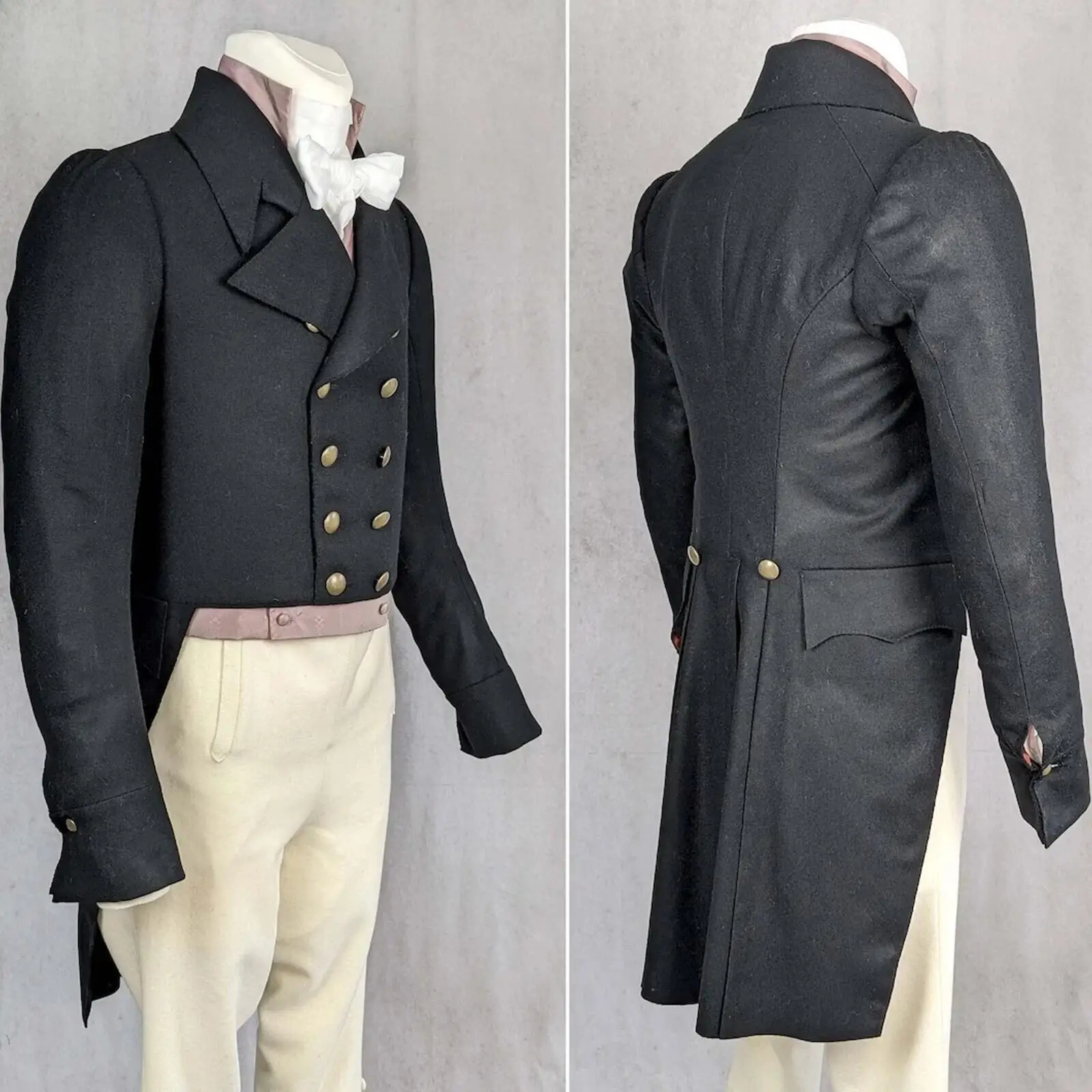 Disfraz de señor Darcy para hombre, trajes de Regencia Negra, orgullo y prejuicio, uniforme de Cosplay de Mr. Darcy, traje de caballero de Jane Austen