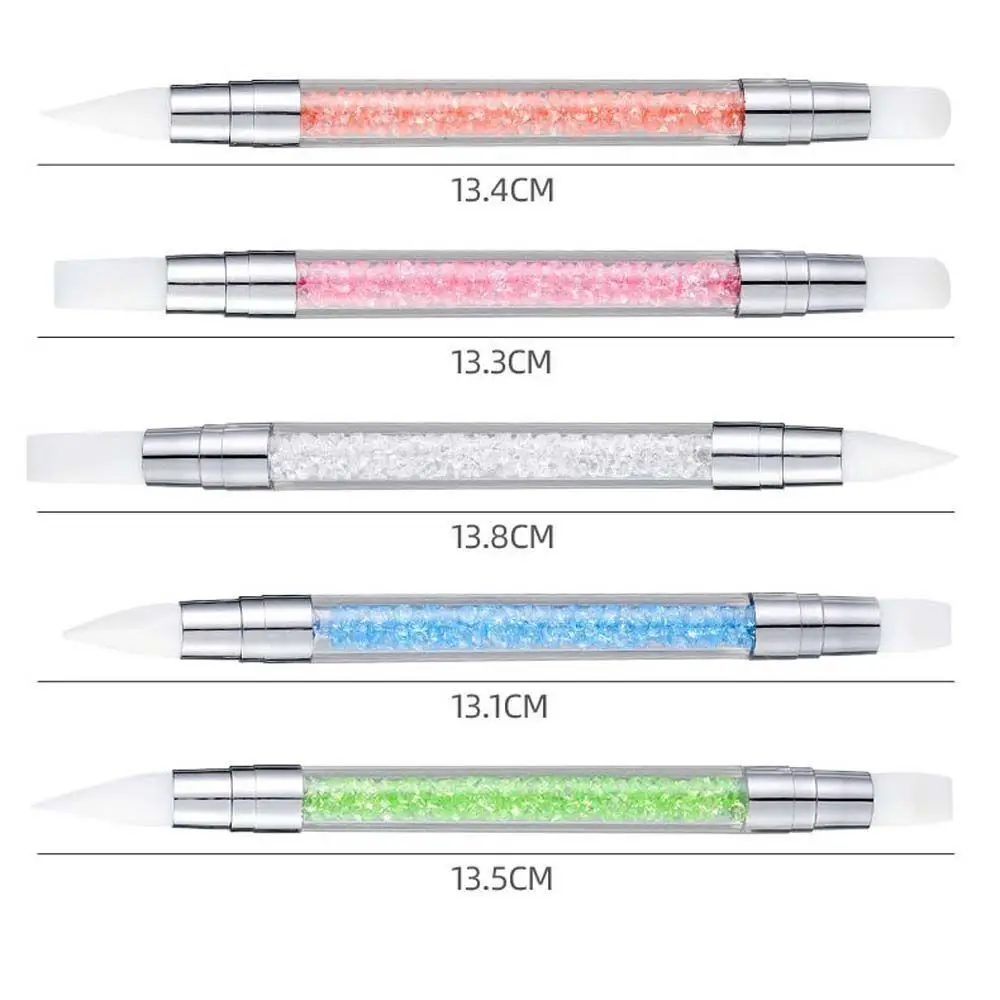 Strass Nail Art Silikons tift neue Silikon Acryl Dual Tip Punkt ier stift DIY Maniküre Werkzeuge multifunktion ale Nail Art Stifte