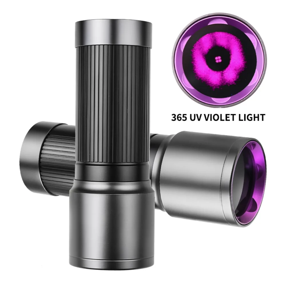 High Power UV Light Flashlight with Black Lens Ultraviolet Torch for Pet Urine Detection Bill Authentication Resin Curing