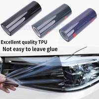 Self-healing Tpu Ppf Headlight Film Anti Scratches Protect Smoke Black Car Lamp Tint Film For Audi Bmw Tesla Decorate Styling