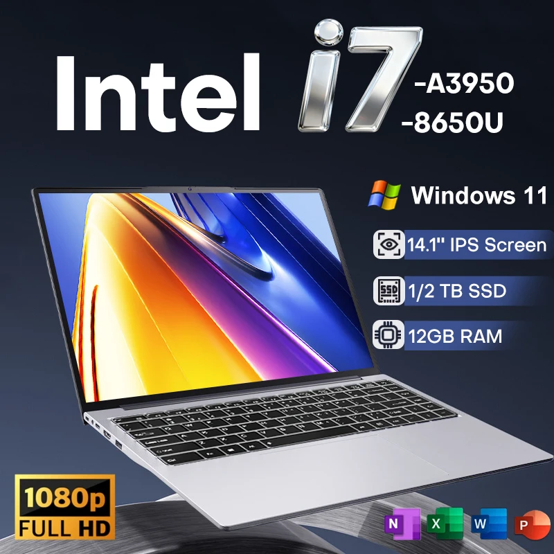 �y�Z�[�����z�C���e�� Core i7-8650U �m�[�g�p�\�R�� �C���e�� Atom A3950 Win11 Pro �m�[�gPC 12GB RAM 1TB SSD 14.1�C���` �|�[�^�u�� �I�t�B�X �w�K�p�R���s���[�^�[
