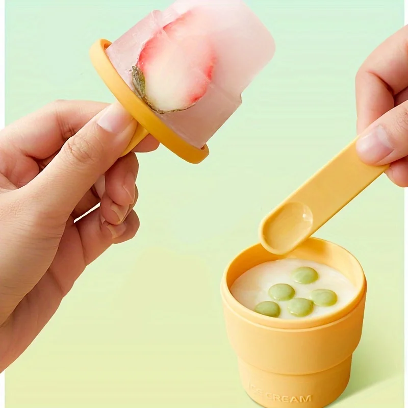 1 Stück, Eis am Stiel-Form, kreative Eis am Stiel-Form, Silikon-Eis am Stiel-Form, Eisform, Eiswürfel-Box, Haushalts-Eis am Stiel-Form, sicher