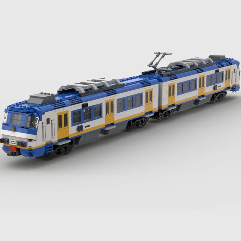 City Car Model MOC Building Bricks SGMm Electric Multiple Unit Modular Technology Children Holiday Gifts Assemble Toys Suit