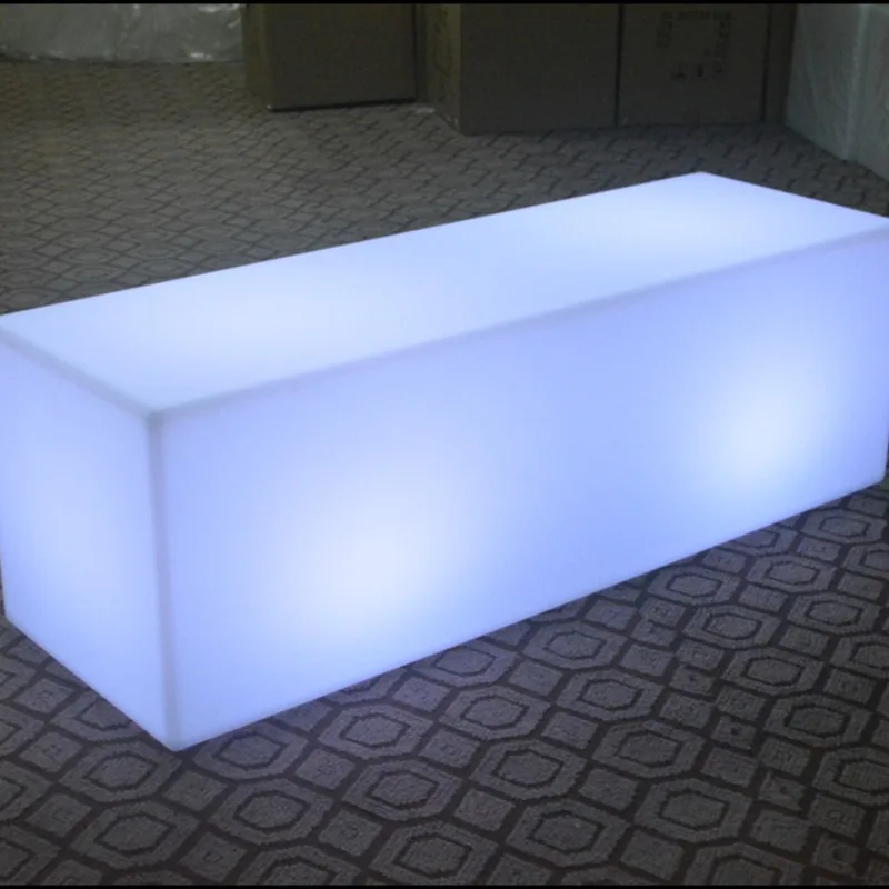 

New led luminous bar stool fashion colorful sofa postage led cube rectangular chair simple table