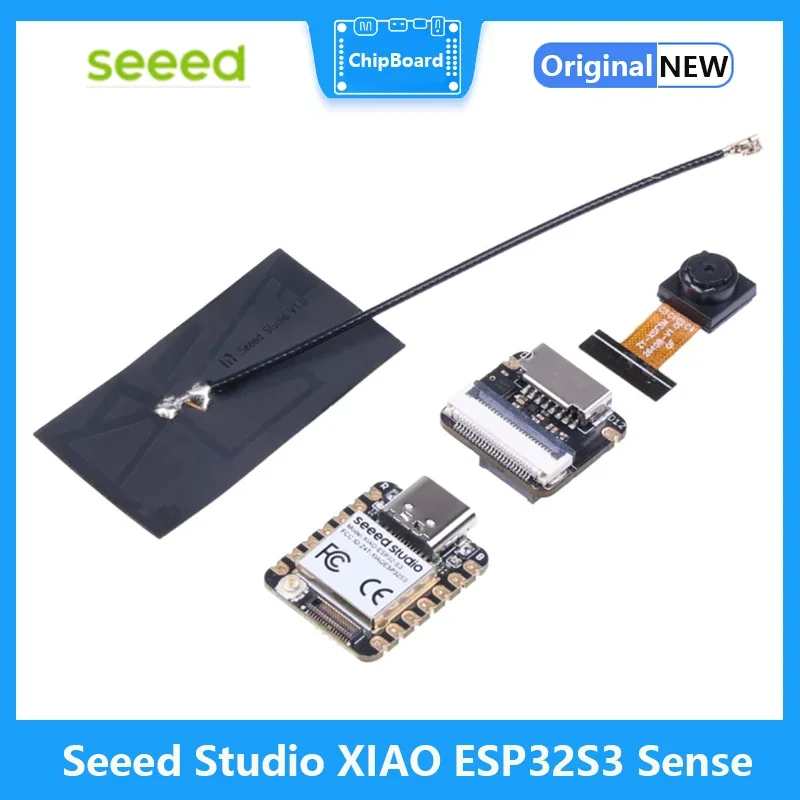 Seeed XIAO ESP32S3 Sense - 2.4GHz Wi-Fi, BLE 5.0, OV2640 Camera Sensor, Digital Microphone, Battery Charge Supported IoT,