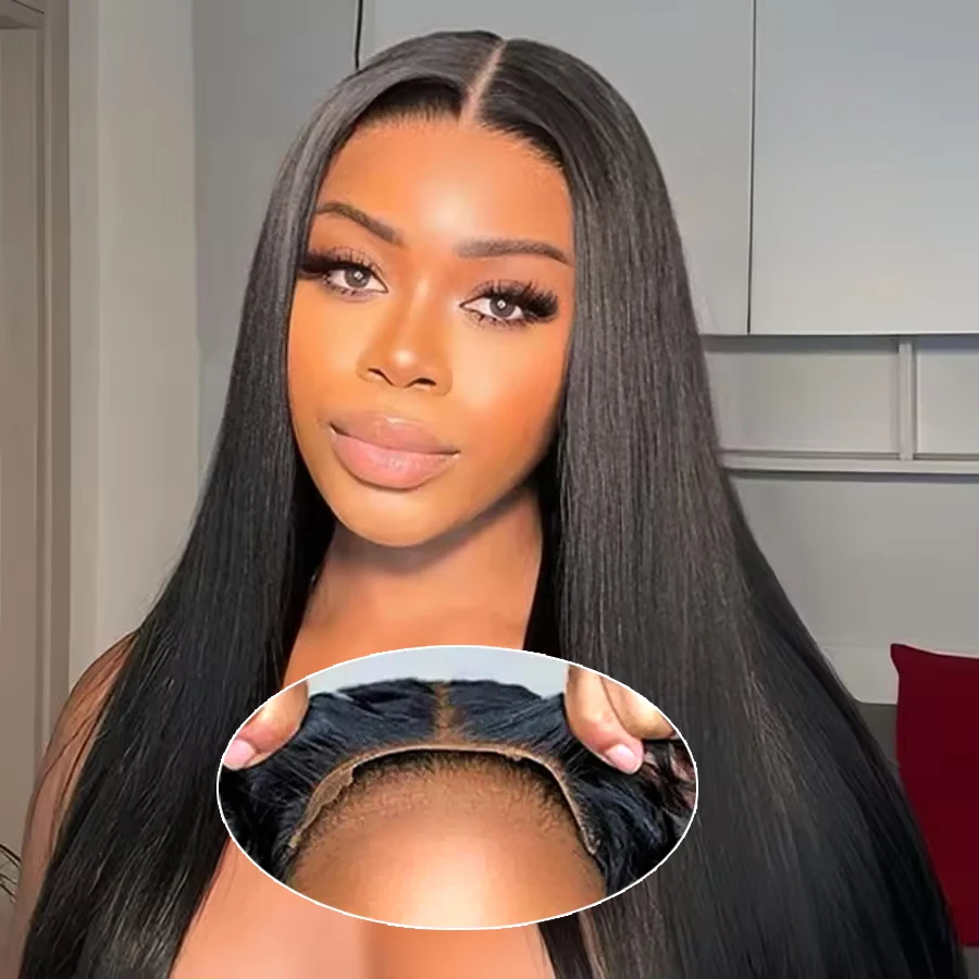 Prêt à porter Go perruque 30 32 pouces droite 6x4 5x5 dentelle fermeture perruque 100% cheveux humains pré-plumés 13x4 13x6 perruque de dentelle transparente