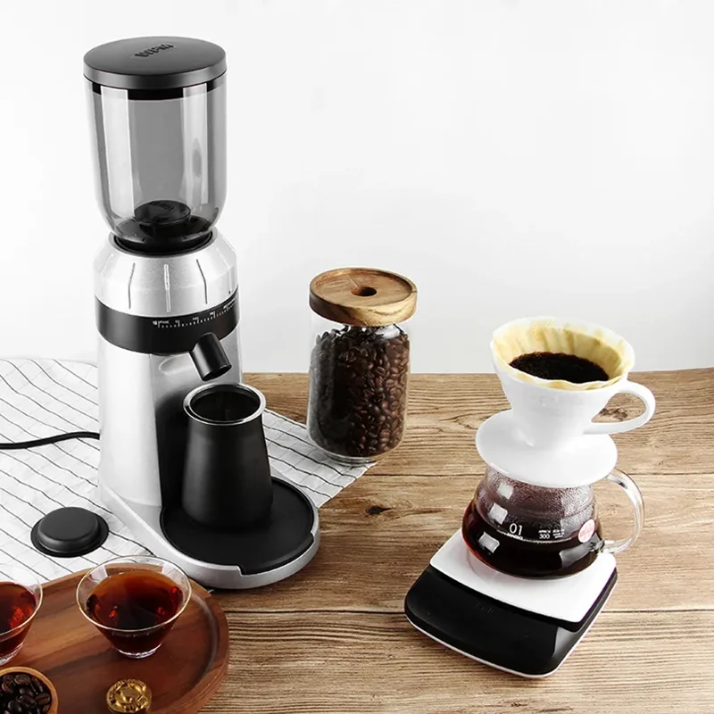 Coffee Grinders Electric Coffee Grinder Espresso 25 Files Adjustable Thickness 250g Electric Coffee Mill Machine