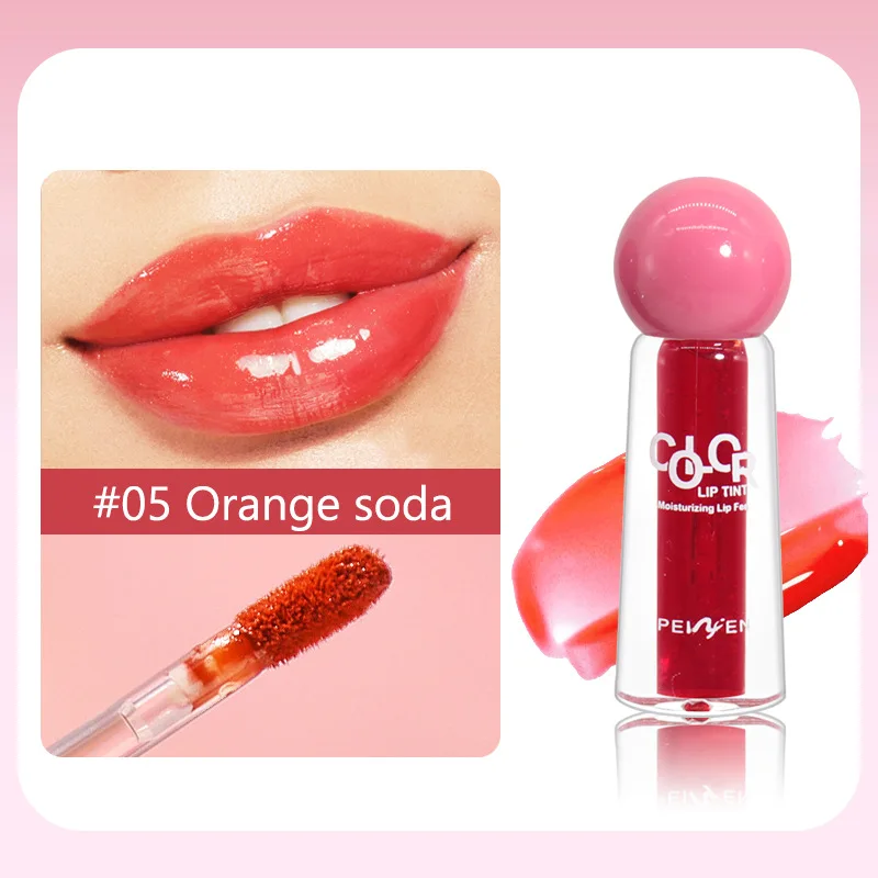 El brillo de labios es un brillo de labios hidratante y duradero, resistente al agua y hidratante, un lápiz labial antiadherente, creación de maquillaje de labios.