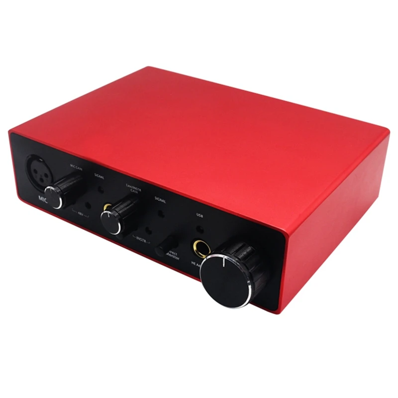 

2X2 Professional USB Recording Sound Card Kit With A High-Precision 24-B192 Khz Ad-Da Converter For Recording Guitar Live