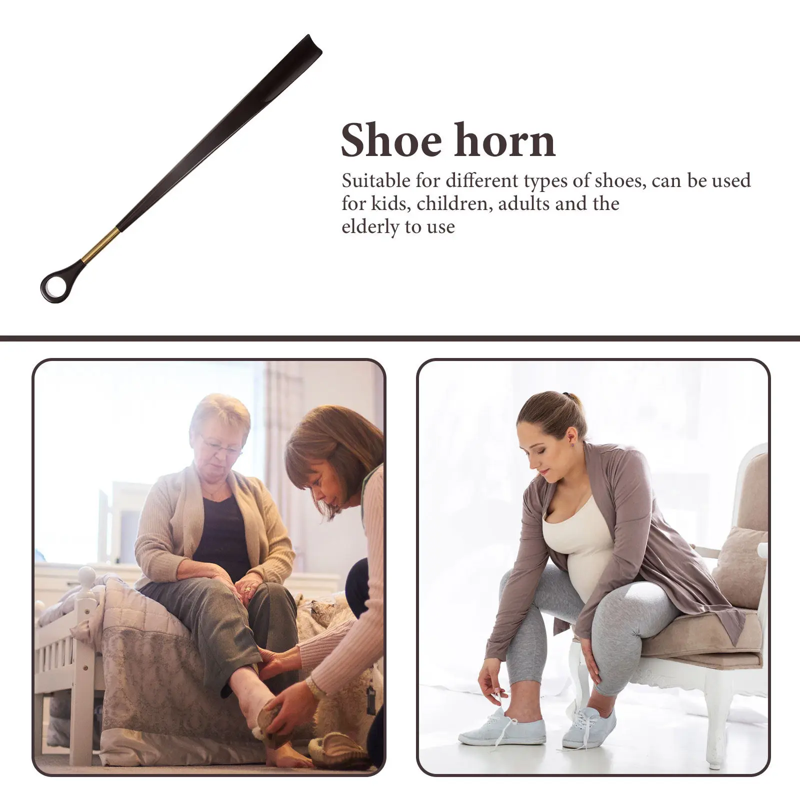 

Деревянная ложка для обуви с длинной ручкой, портативная, для взрослых, детей и пожилых людей, безопасная, гладкая, незаменимая в путешествиях, аксессуар для ботинок и кроссовок