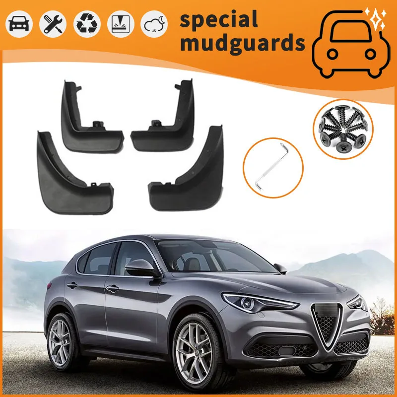 

For 17-20 Alfa Romeo models Mudguards Fender Mudflaps Front Rear Flares Splash Guards Cover Car Accessorie