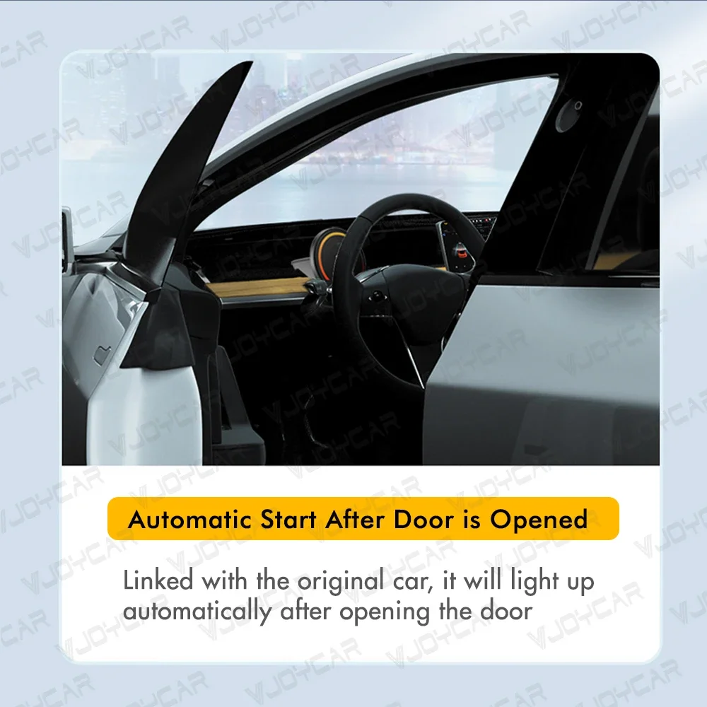 VJOY CAR أحدث شاشة صغيرة 3.6 بوصة HD IPS LCD تركيب غير مدمر Y9 لوحة القيادة HUD عداد السرعة لطراز تسلا 3 موديل Y #6