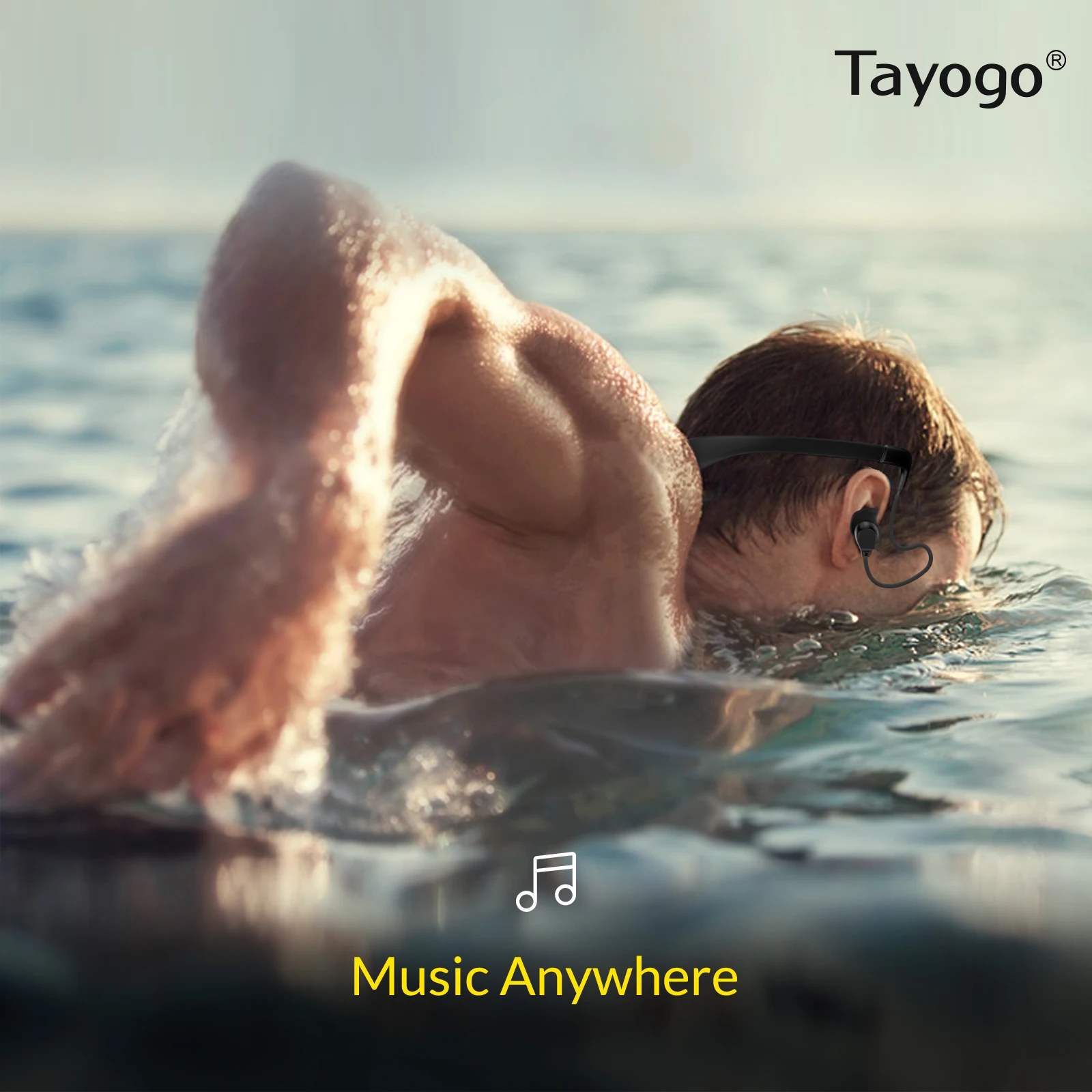 Reproductor de Mp3 resistente al agua Tayogo para nadar, auriculares de natación IPX8 de 8 GB, reproductor de música impermeable recubierto de silicona, tiempo de reproducción de 20 horas