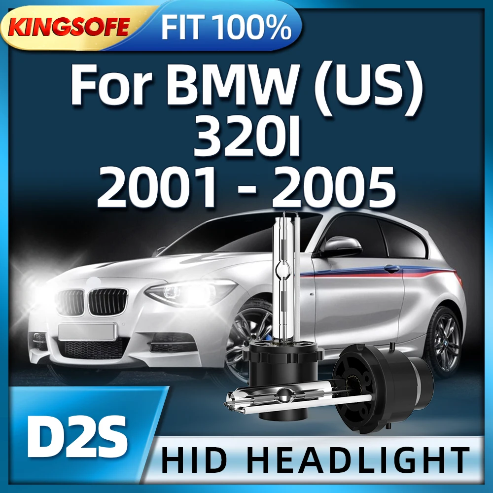 

KINGSOFE High Quality D2S HID Car Headlight Bulb Xenon Lamp 6000k For BMW (US) 320I 2001 2002 2003 2004 2005