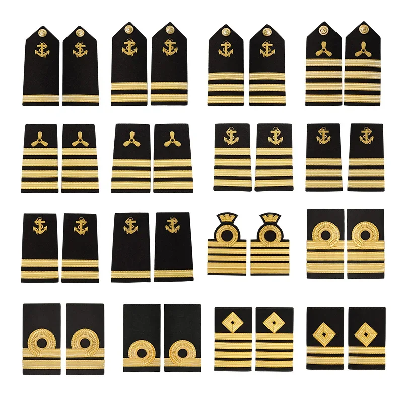 Sailor Skipper Captain Epaulets Chief Engineer Epaulette Shoulder Mark Board Knot Chief Officer Lieutenant Commander Royal Navy