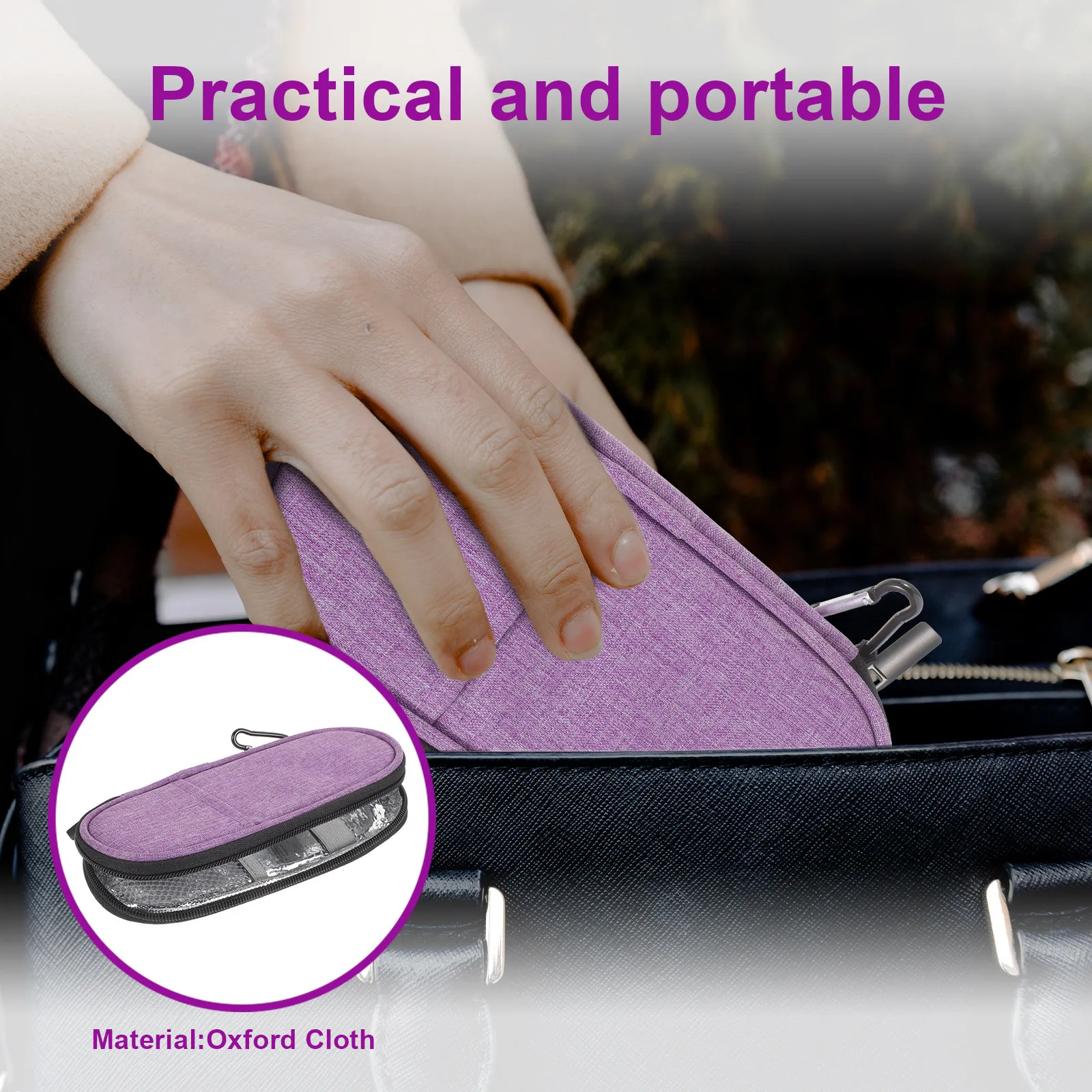 Insulin Storage Bag Portable Oxford Cloth Insulated Insulin Travel Cooler Bag Small Cooler for Medicine Travel