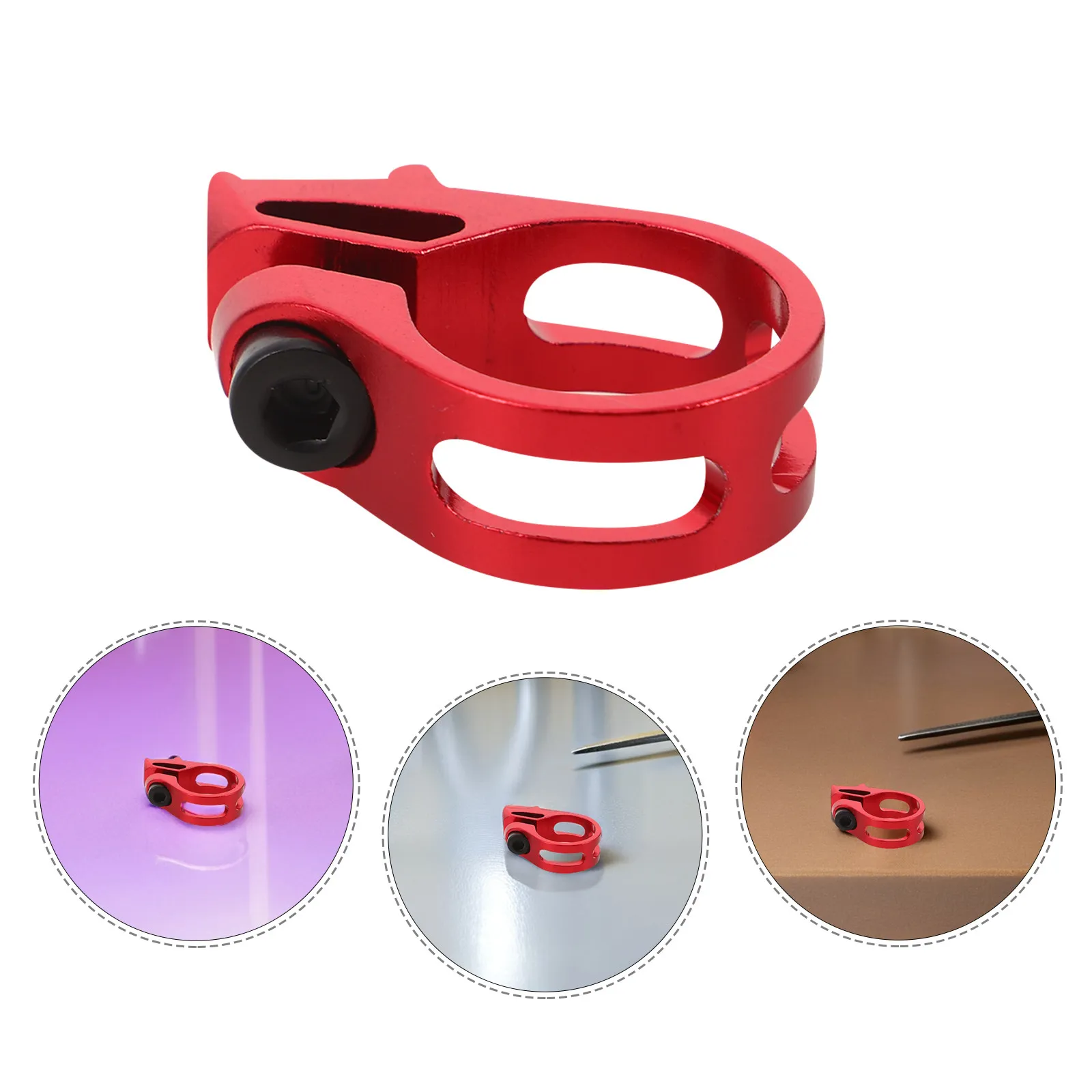 

22.2mm Alloy Handlebar Shifter Clamp Aluminum Bike Component Mounting Bracket Quick Install Gear Cable Repair System Clip
