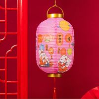 Chinese Style Chinese Style Lantern Cute Rabbit Hanging Festival Antique Lantern Traditional Festival Portable