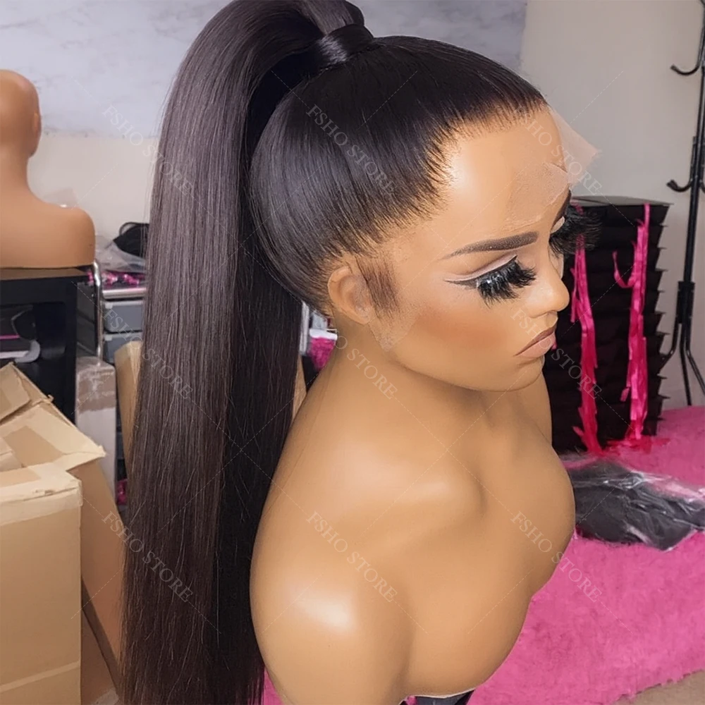 

Пушистые прямые парики с эффектом естественной кожи 360 Full HD, из натуральных человеческих волос, с ультратонким кружевом 0.10 мм, 13x4, 5x5, с завязками