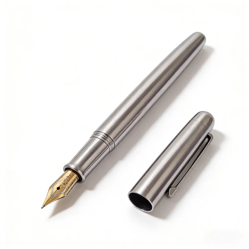 

Cheap Sale BALAOYE Titanium Fountain Pens Bock 0.5F Jinhao Large Capacity Ink Pen Office Collection Gel Pens Writing Stationery