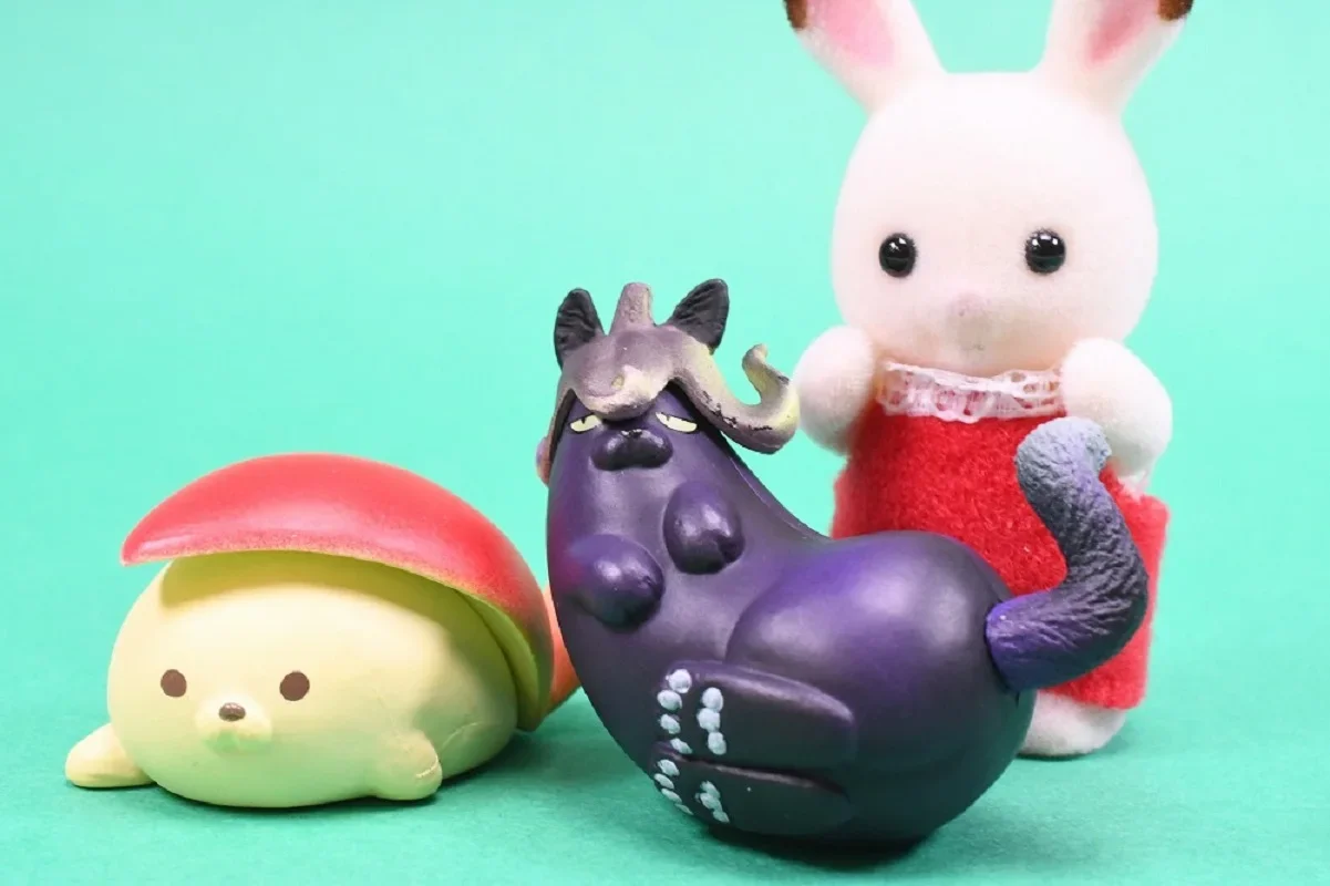 Stasto stojak kamienne zabawki na kapsułki Atrakcja zwierząt Wróżka warzywna i wróżka owocowa kawaii Czerwona kapusta wydra Figurki pingwina Kale