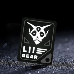 Skull Gear 3D PVC Patches Black and White Logo Luminous Tactical Rubber Badge Glow-in-the-dark for Clothing Bag Vest Decor