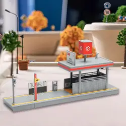 Analyste de construction de scène d'architecture de modèle de station de métro à assembler soi-même, décor de disposition de table de sable Diorama, non assemblé, 1:64