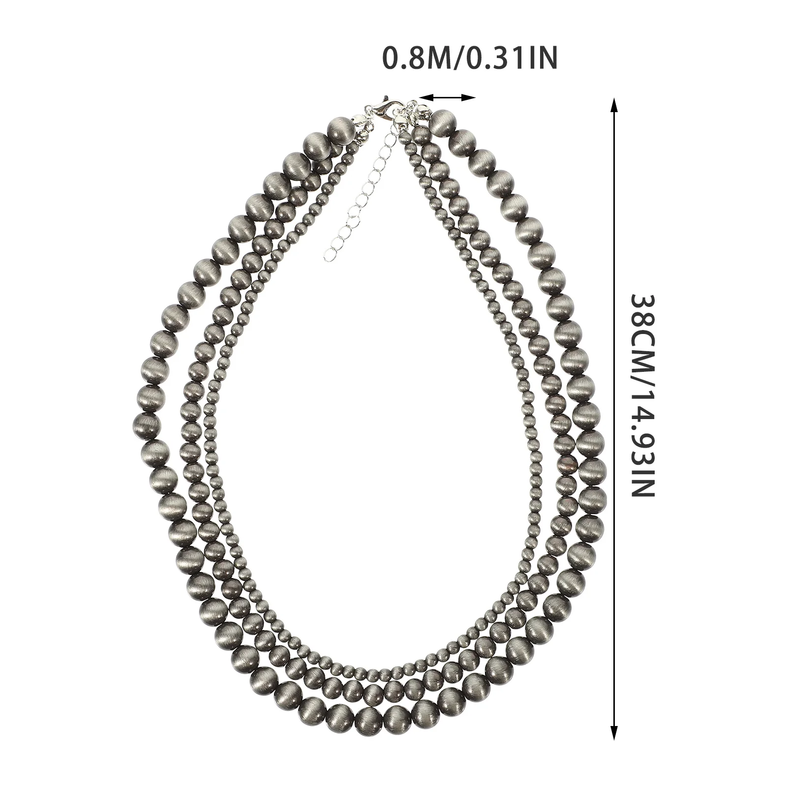 

3 Layer Artificial Pearl Necklace Retro Elegant Vintage Jewelry for Women Daily Wear Gift Artificial Pearl Necklace