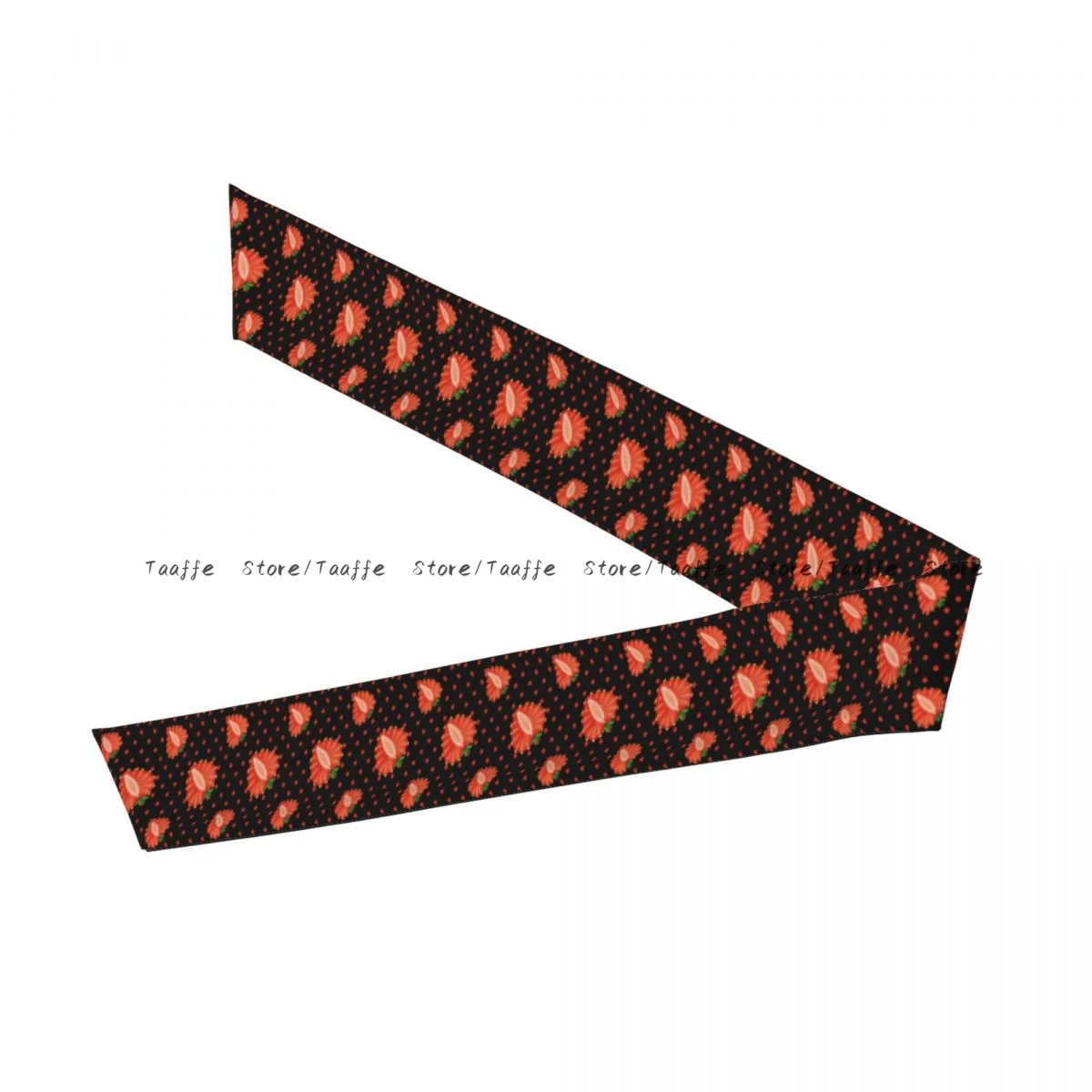 Head Tie Bandana Heart Of Strawberry Berries And Polka Dot Pattern Head Scarf Wrap Outdoor Sports Sweatband