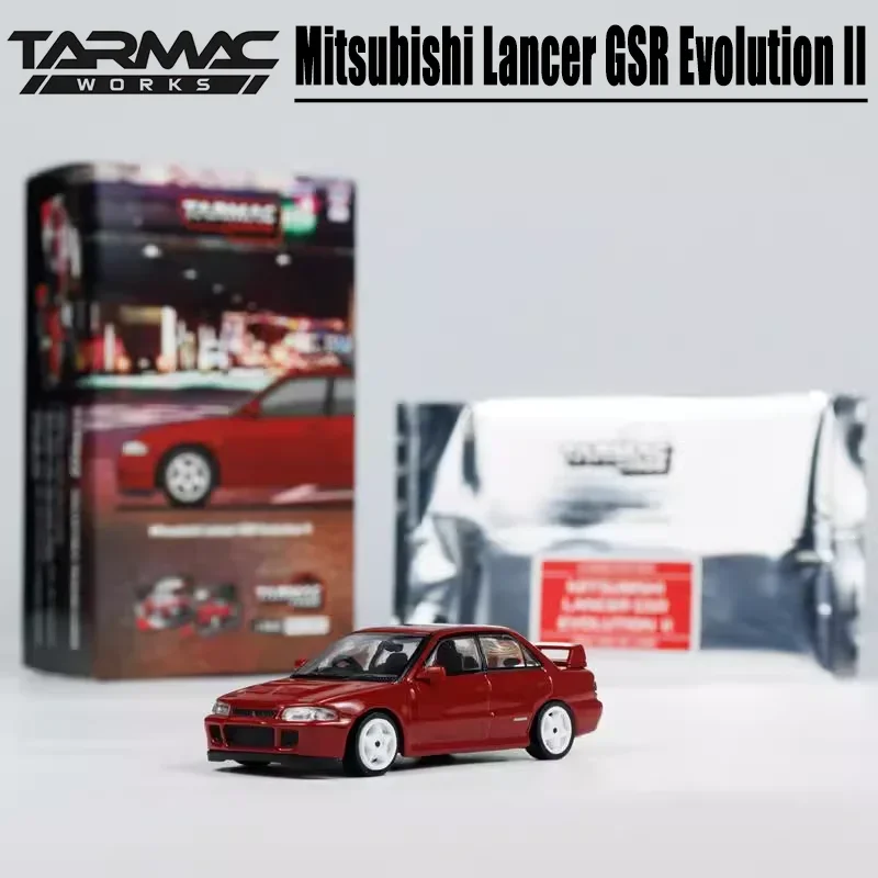 

Tarmac Works 1/64 Mitsubishi Lancer GSR Evolution II Alloy Toy Motor Diecast Metal Model Gift