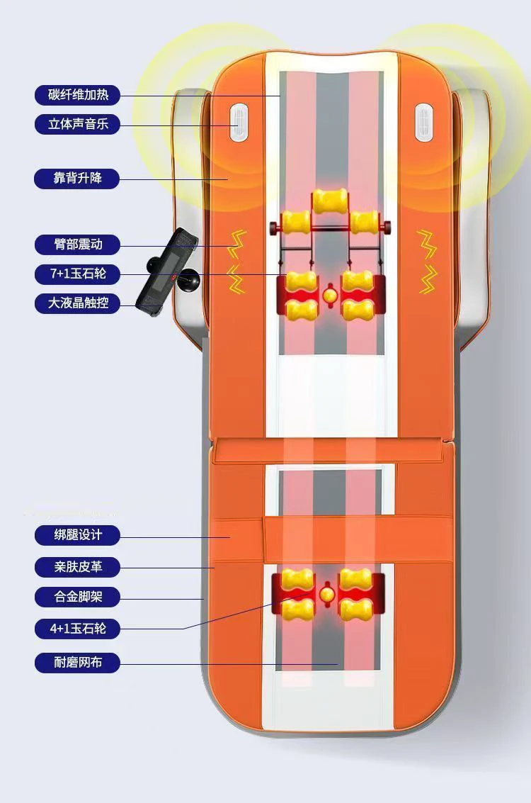 

Electric Multifunctional Warm Physiotherapy Whole Body Heating Spine Combing Massage Tool for Relaxation And Pain Relief