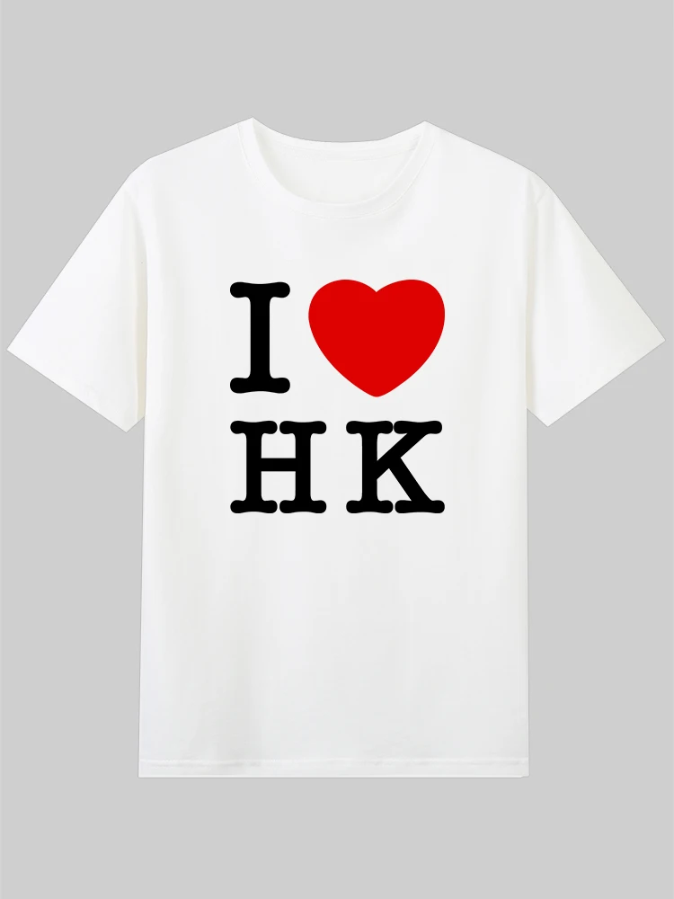 I Love Beijing anghai Hong Kong Taiwan New York Bangkok T-irt Crew Ne ort Sve Faion Urban Loose Fit Men's...