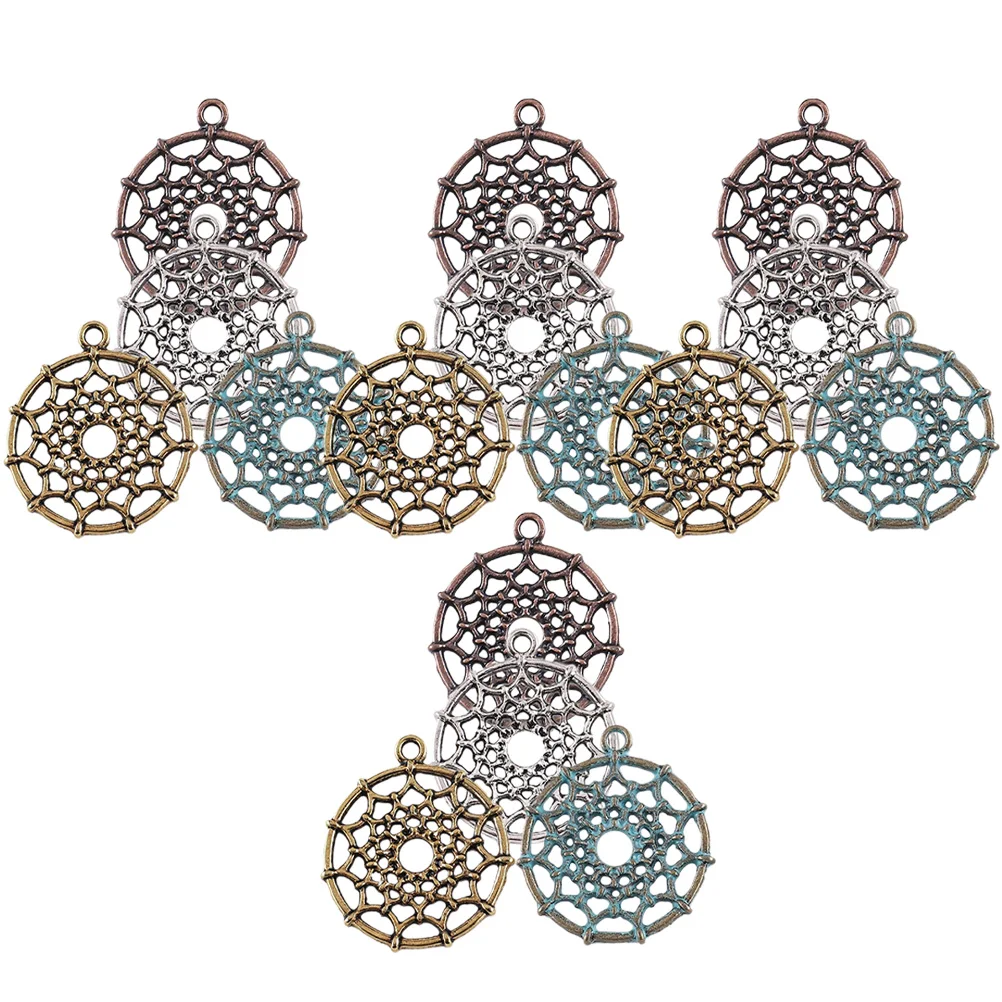 

50 Pcs Dream Catcher Pendant Dangle Earrings Making Pendants Necklace Accessories