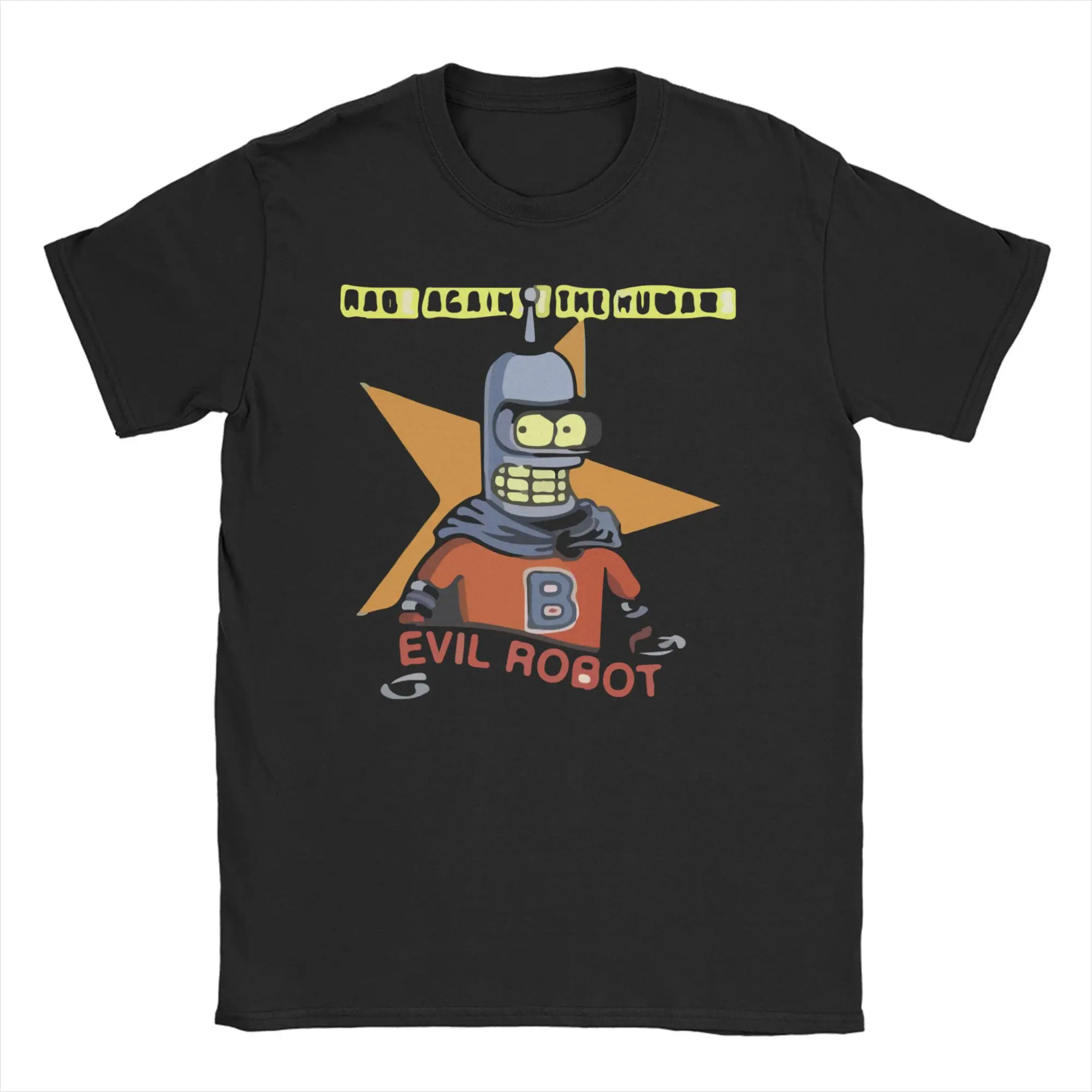 تي شيرت كلاسيكي صيفي B-Bender F-Futuramas تي شيرت أنيق مضحك من القطن الخالص تي شيرت للرجل تصميم ريترو كم قصير تي شيرت