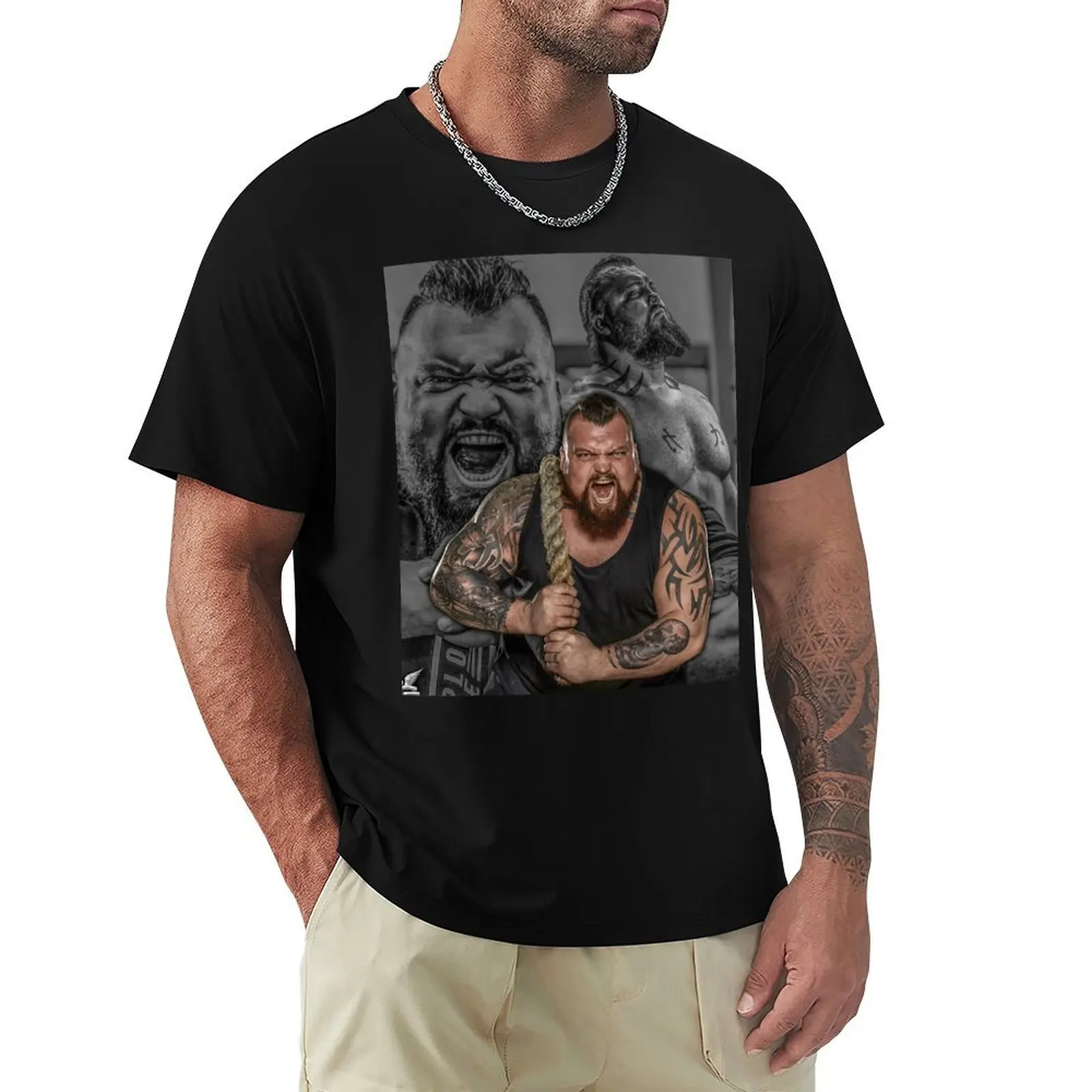 Eddie Hall T-Shirt All Match Basic Short Sleeve Top