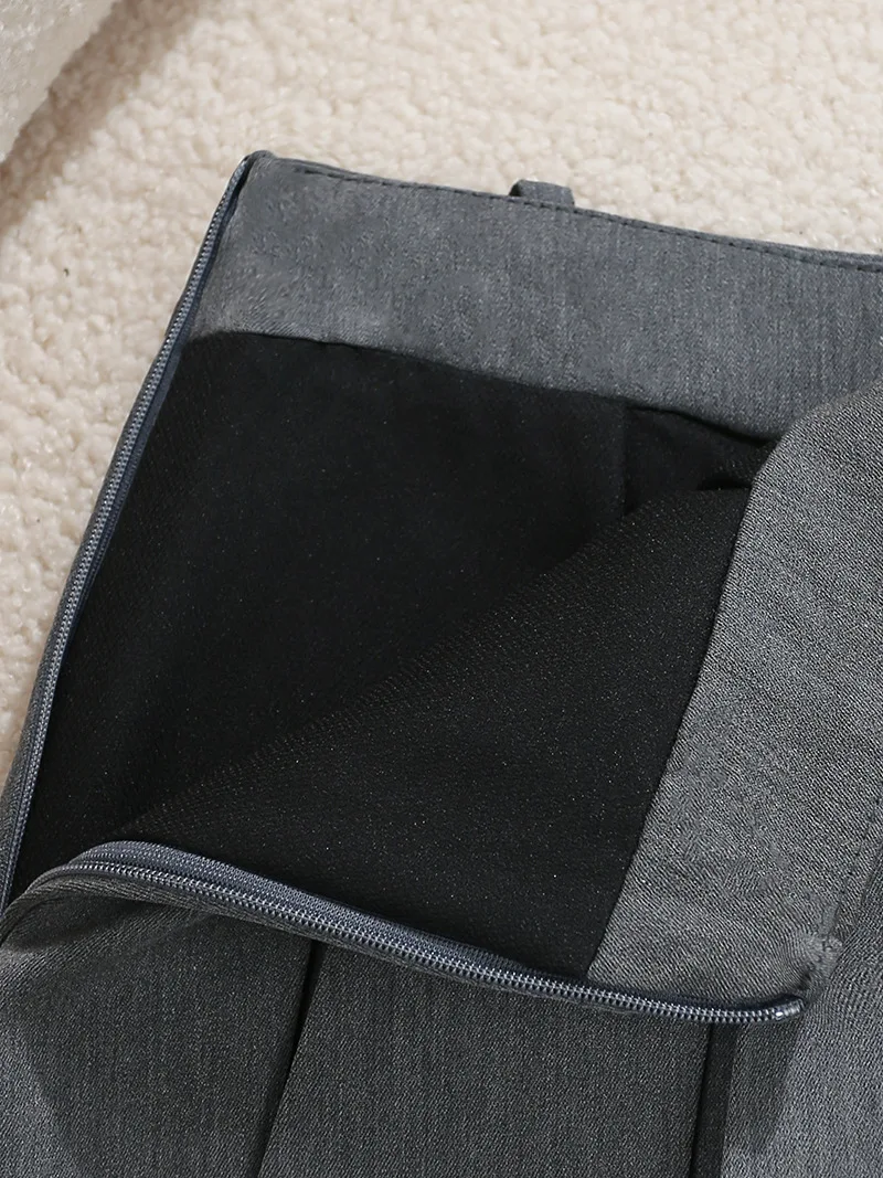 2026 Spring New Design Gray Pleated Mini Skirt