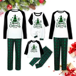 Family Matching Outfits Christmas Trees Baby Pajamas Set Printed Casual Loose Home Clothes Long Sleeve Parent-Child Clothing