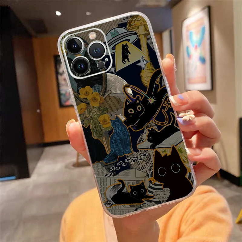

Fun Cat Phone Case For iphone 17 Pro Max 17 Air 16 15 14 13 Pro Max 15 16 Pro 15Plus