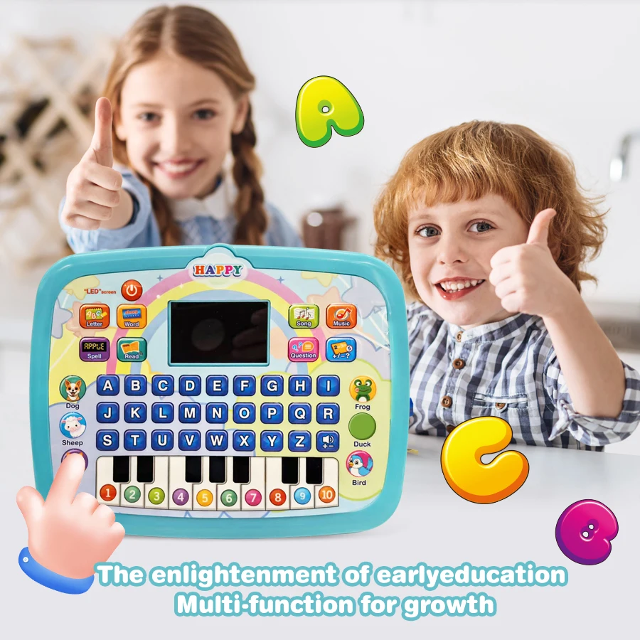 Children's Early Learning Machine Intelligent English Educational Mini Laptop Machine for Kids Tablet Music Toys Birthday Gift
