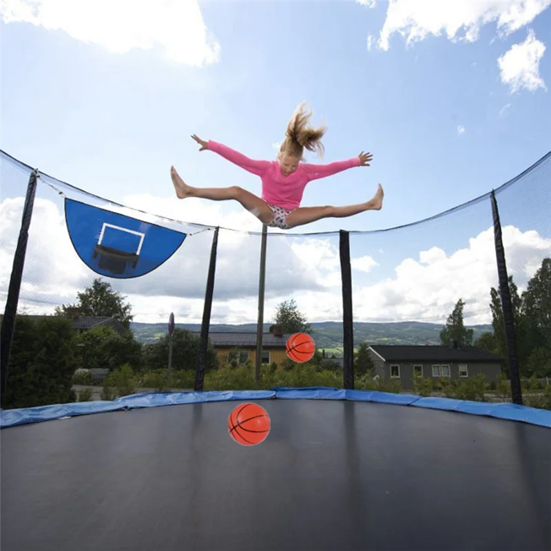 Trampoline Basketball Hoop with Mini Basketball Easy to Install Basketball Hoop Trampoline for Breakaway Safe Dunking