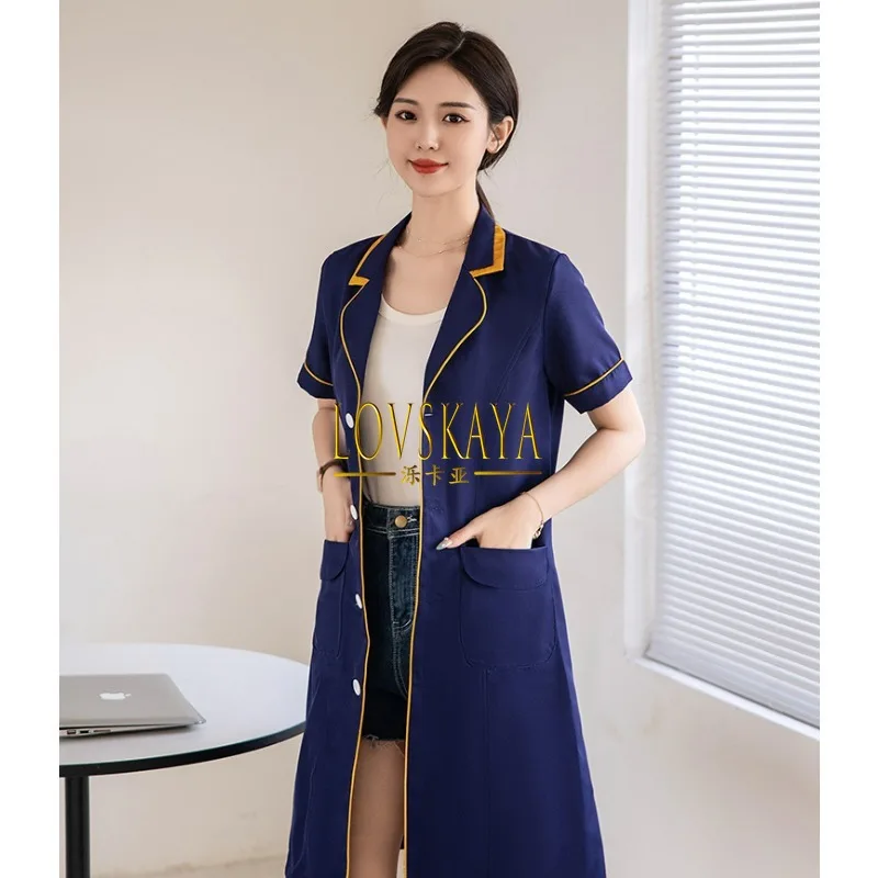 Long Sleeved Short Sleeved White Coat Nurse Uniform Beauty Salon Work Uniform Female Skin Management Medical Beauty Therapist