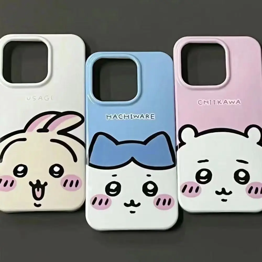 Kawaii Cute Chiikawa Usagi Simple Mobile Phone Case for IPhone16-11 Silicone Soft Shell No Damage To Machine Cartoon Surrounding