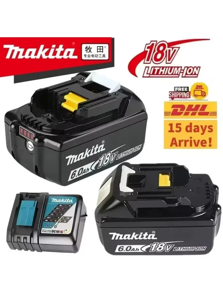 ? Premium Makita 18V 6.0Ah accu, gebouwd voor professionele en zware toepassingen, geschikt voor LXT BL1830 BL1840 BL1850 BL1860 TD173D - afbeelding 2