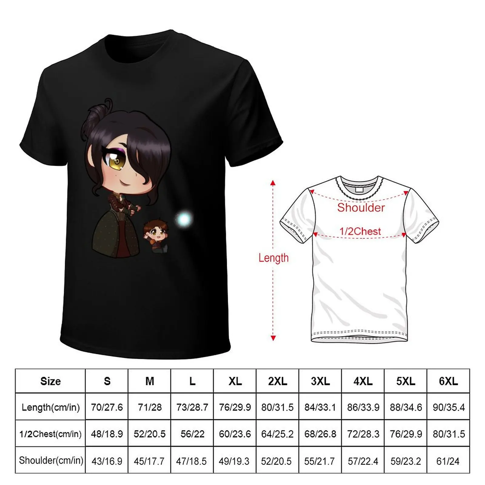 Chibi Morrigan and Kieran T-Shirt custom shirt man t shirt animal prinfor boys plain white t shirts men