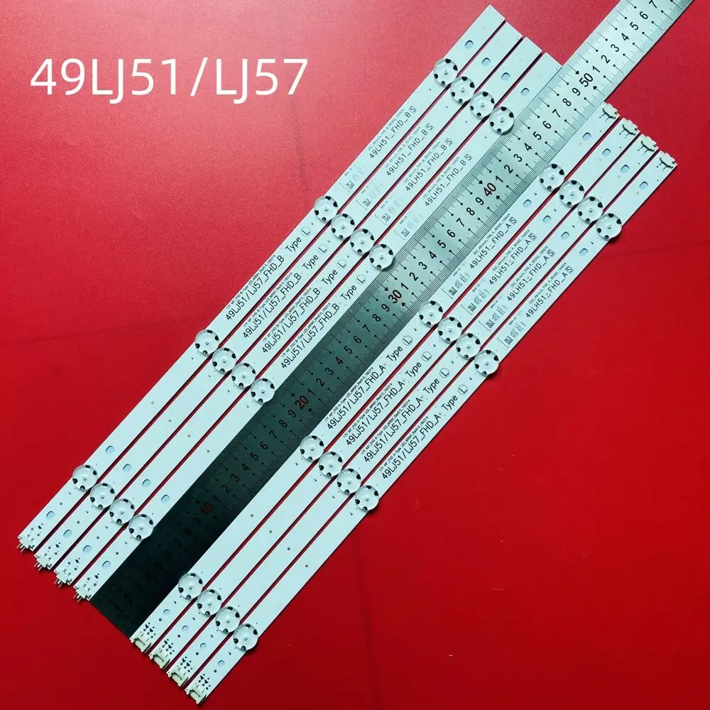 8/40 PCS LED backlight strip for TV 49LH5100 49LH570 49LH570A 49UM6950 49LH51_FHD_A/B SSC_49inch_FHD_A B HC490DUN-ABRL1-5143