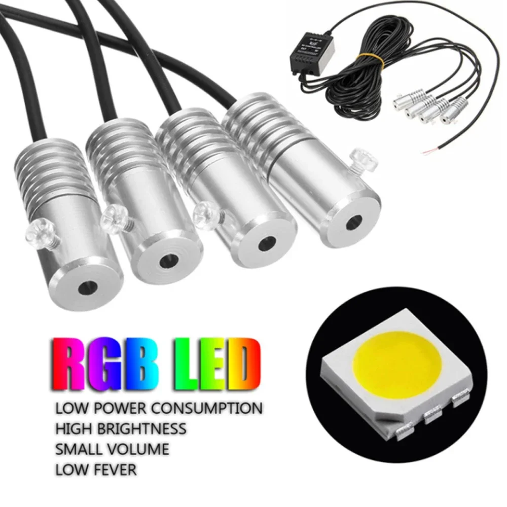 Kit de luz ambiental Interior LED RGB 6 en 1, tira de fibra óptica de 8M, lámpara de ambiente DIY, decoración de ambiente Flexible controlada por aplicación