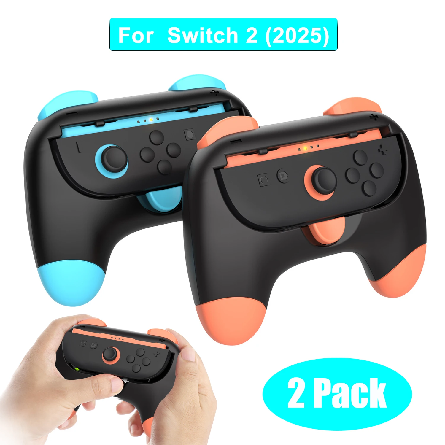 2 قطعة Joy-Con القبضات لنينتندو سويتش 2 Joypad قبضة اليد حامل تحكم غمبد حامل قوس ل NS التبديل 2 اكسسوارات