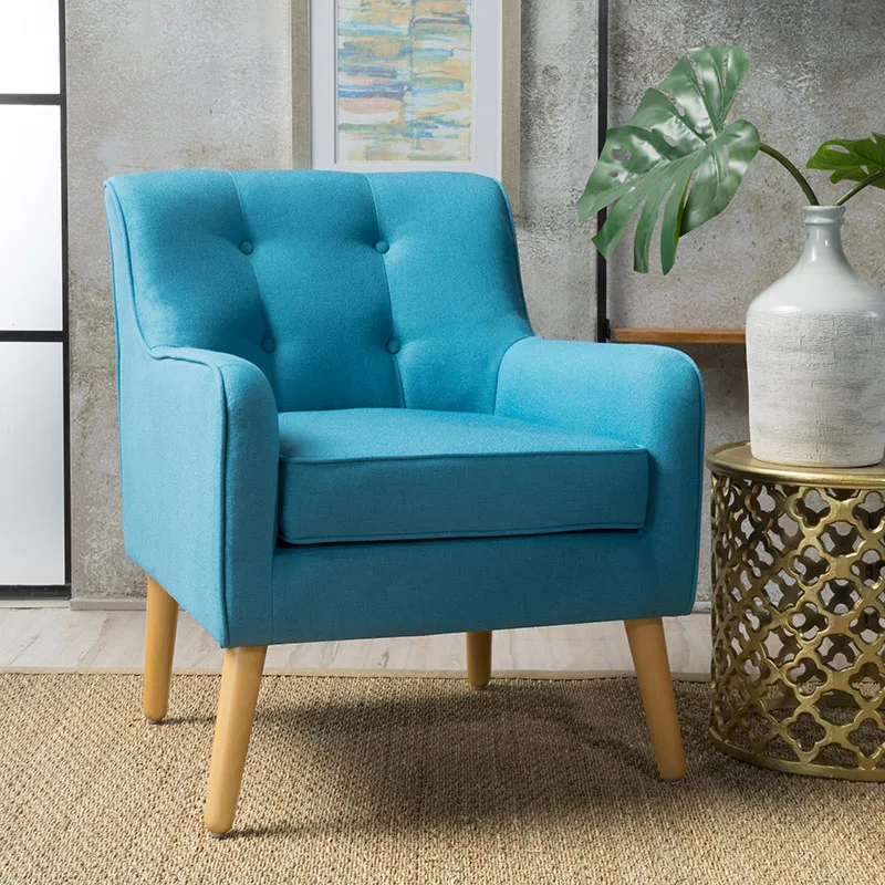 Arm Chair, Teal Checkerboard modern Armchair, Stylish and Comfortable Addition to Your Living Space Dimensions